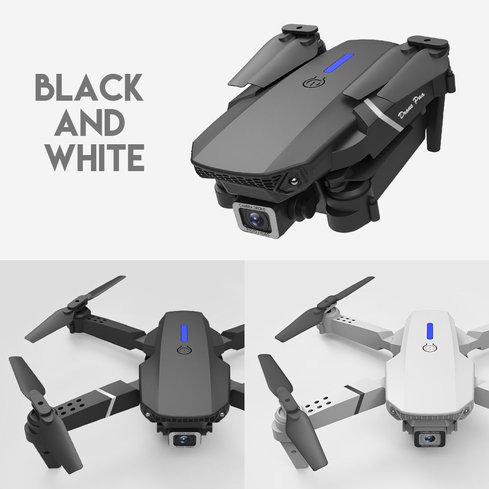 2.4G 4-Channel LED RC Quadcopter Remote Control Mini Drone for Kids with CE (E88-White 4K Double)