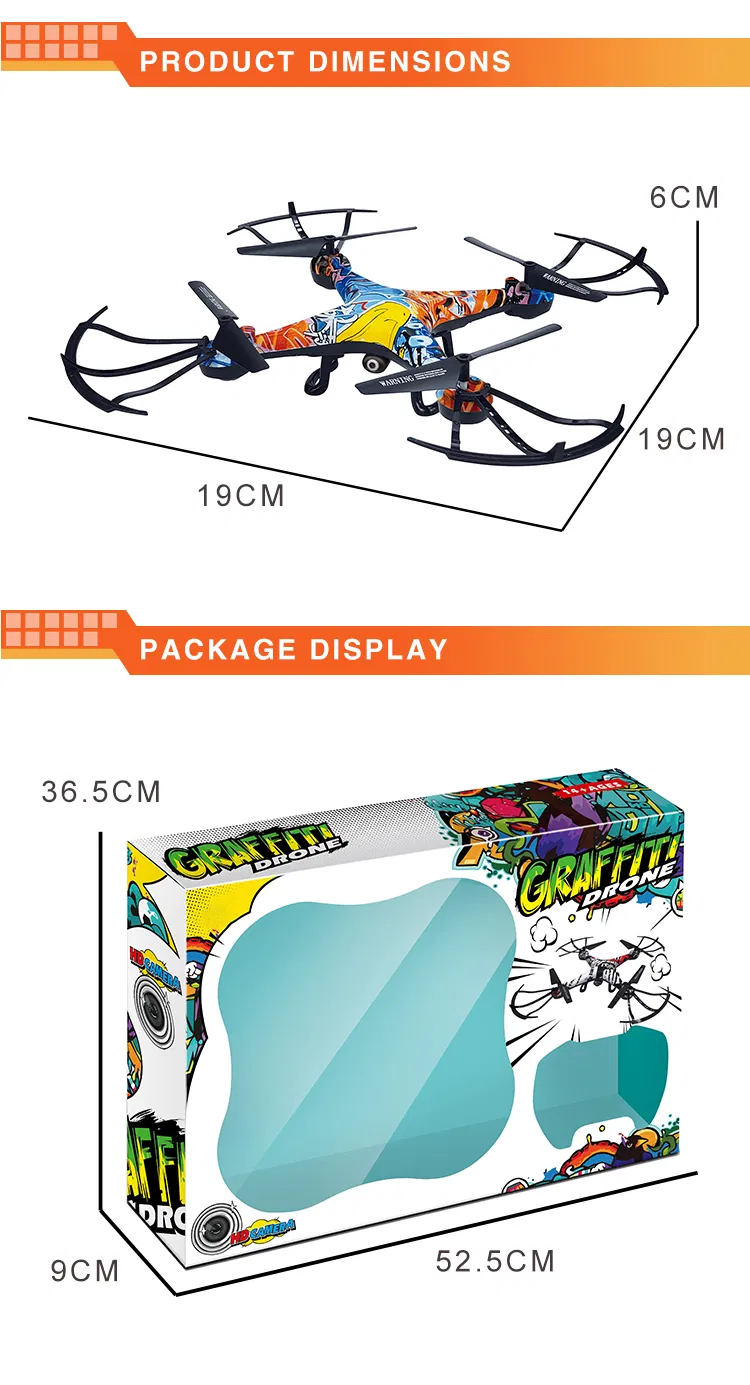 2.4GHz Helicopter Remote Control Airplane RC Model WiFi Real-Time Transmission 360 Degrees Rotate Racing Drone with Camera