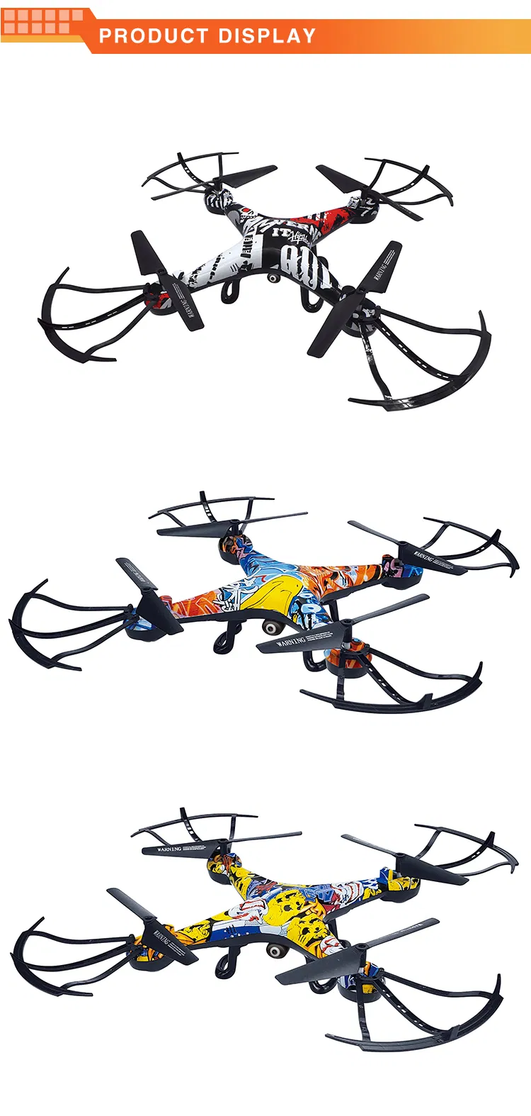 2.4GHz Helicopter Remote Control Airplane RC Model WiFi Real-Time Transmission 360 Degrees Rotate Racing Drone with Camera