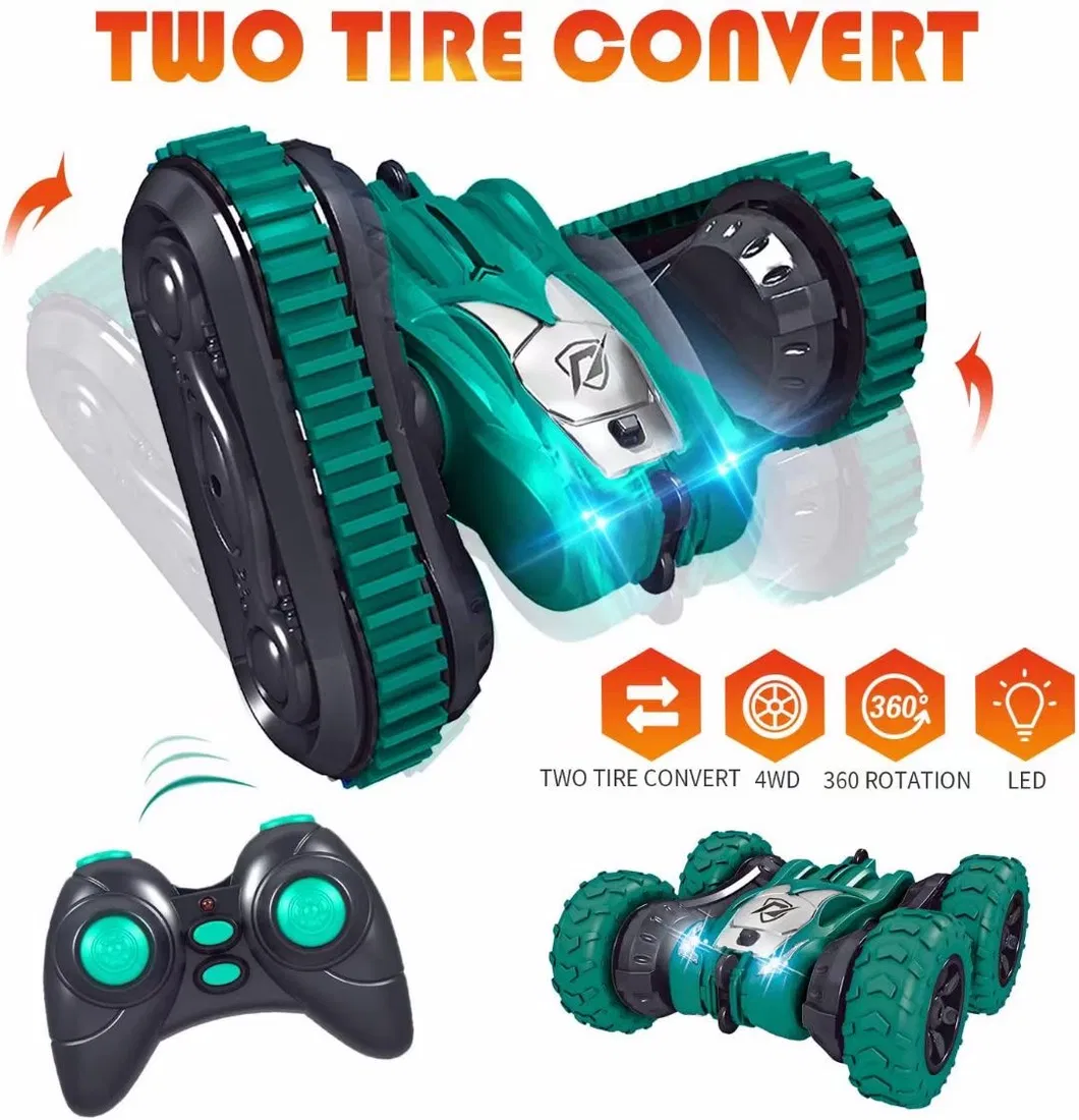 2 in 1 Two Tire Conversion 4WD RC Stunt Car Amazon Best Seller