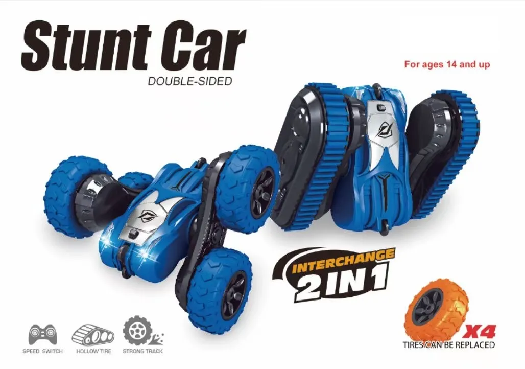 2 in 1 Two Tire Conversion 4WD RC Stunt Car Amazon Best Seller