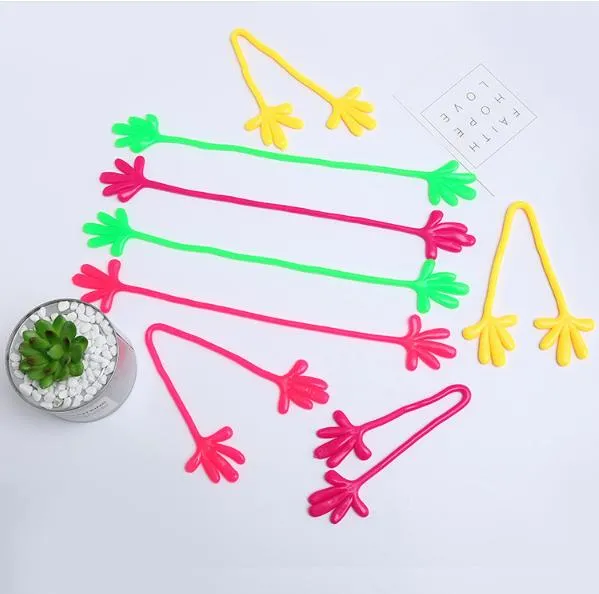 2020 Novelty Promotional Children Anti Stress TPR Plastic Sticky Hands Yoyo Toys Sticky Wall Toy for Kids