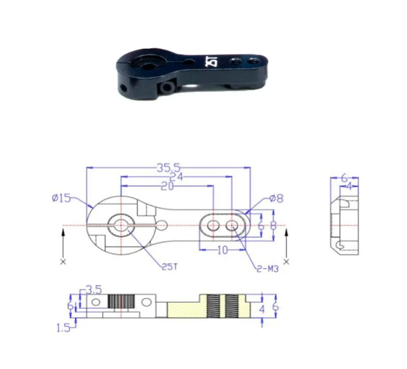 20kg Short Digital Standard Servo 1/8 1/10 RC Car Drift Car Low Profile Metal Gear 3racing 3r Sakura D4 CS Yokomo Yd2s