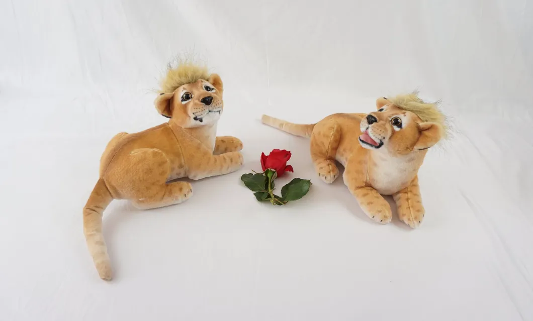 30cm New Lying Brown Tiger Jungle Soft Animals Baby Craft Realistic Plush Toys