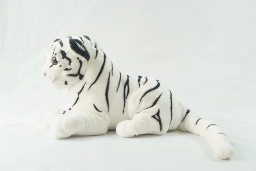 35cm Baby Lying Brown Tiger Products Soft Jungle Animal Plush Toy for Factory