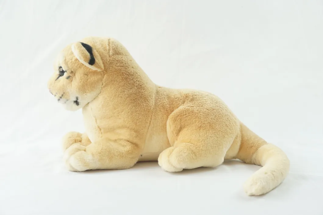 35cm Baby Lying Brown Tiger Products Soft Jungle Animal Plush Toy for Factory