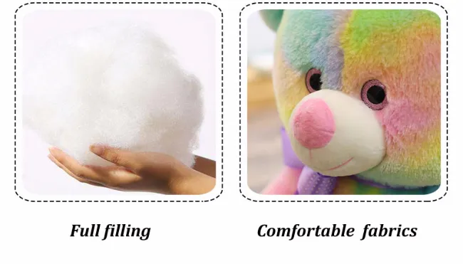 45cm/60cm Rainbow Colored Plush Teddy Bear