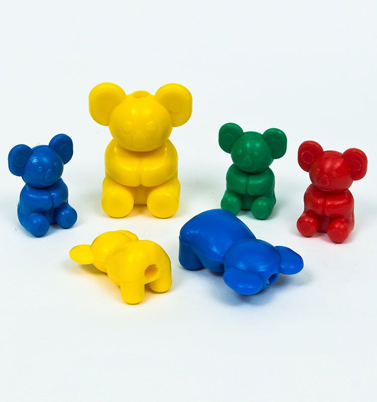 Bear Counting Math Manipulatives Plastic Action Figure Toy Set for Kids Learning Educational Toy