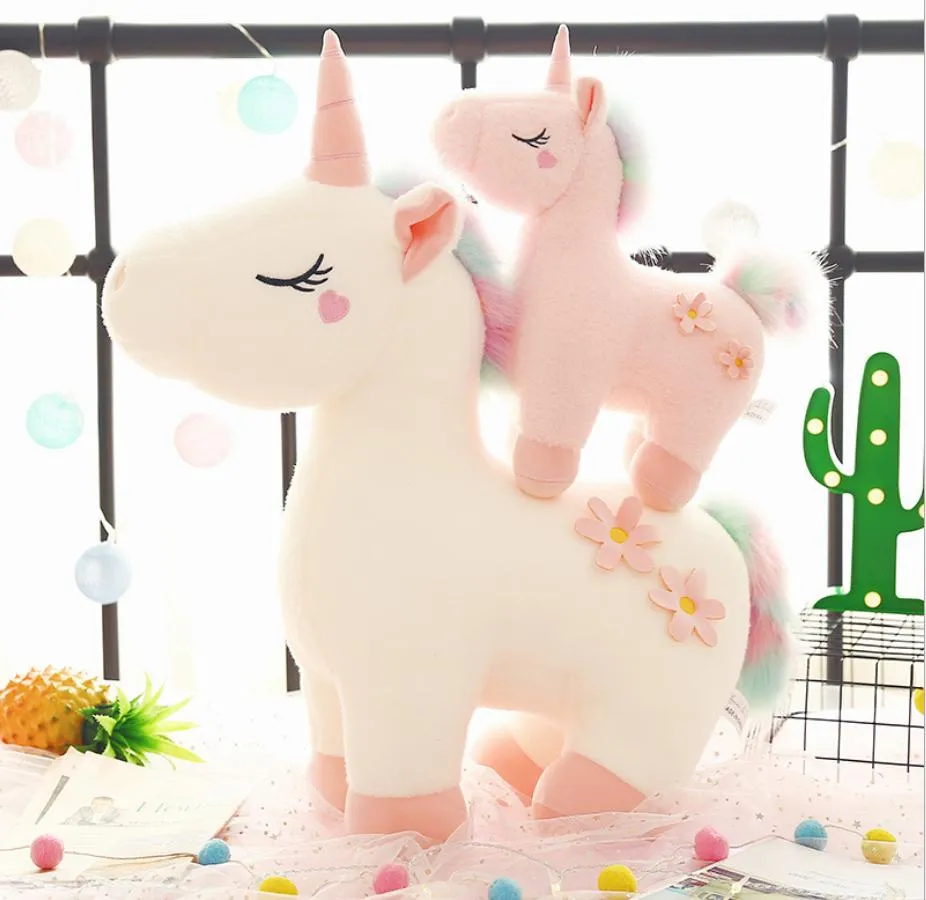 Beautiful Design Soft Toy Plush Toys Unicorn Lying Rainbow Colorful Unicorn with Wings Stuffed Animal