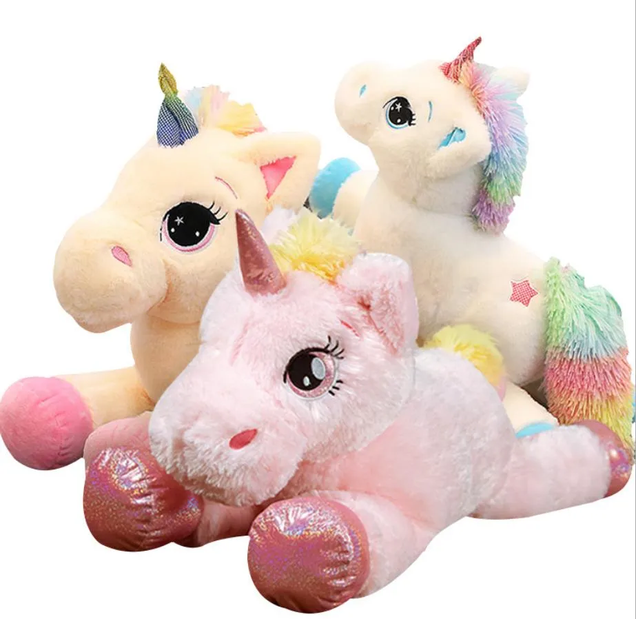 Beautiful Design Soft Toy Plush Toys Unicorn Lying Rainbow Colorful Unicorn with Wings Stuffed Animal