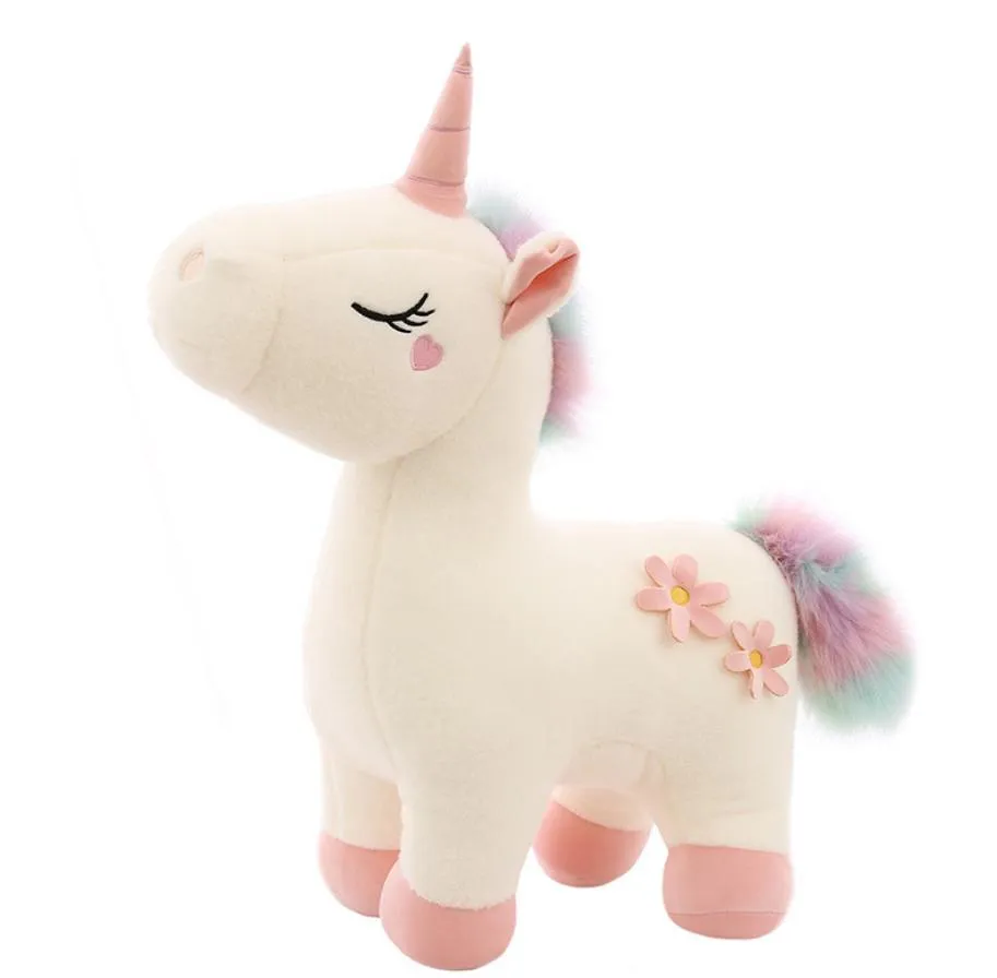 Beautiful Design Soft Toy Plush Toys Unicorn Lying Rainbow Colorful Unicorn with Wings Stuffed Animal