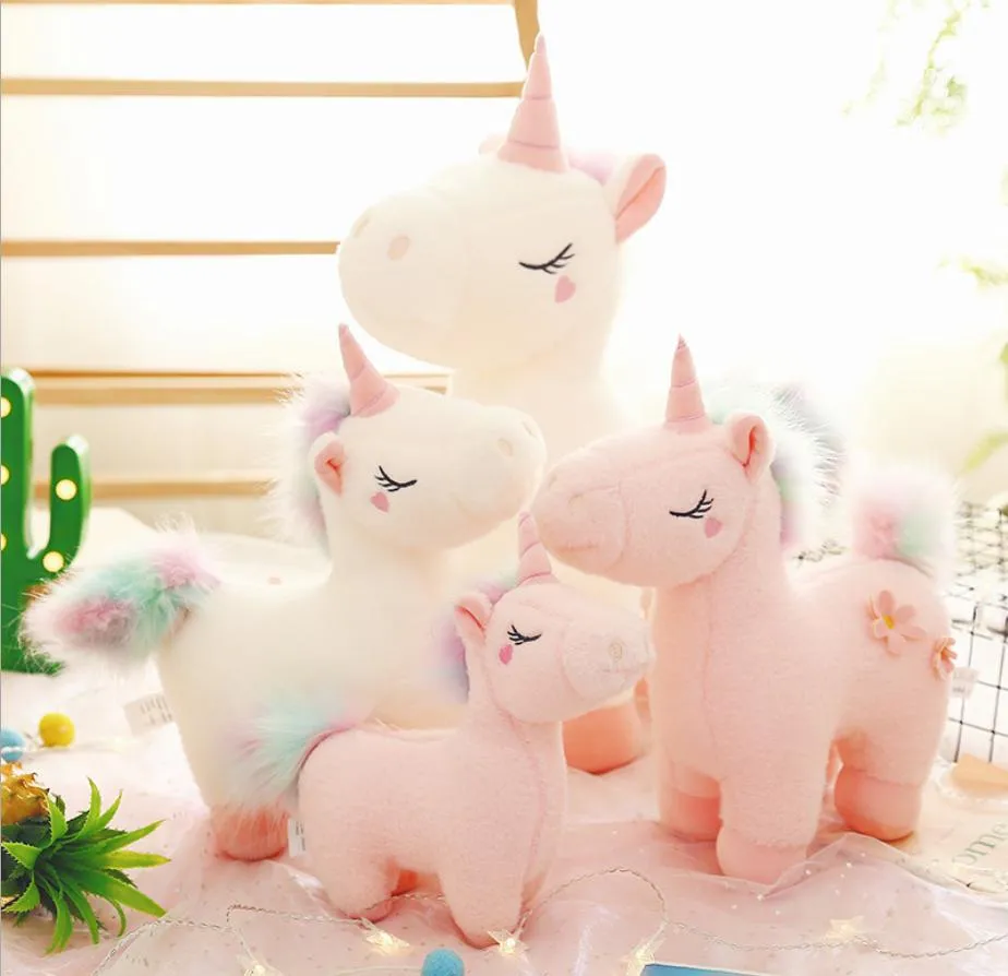 Beautiful Design Soft Toy Plush Toys Unicorn Lying Rainbow Colorful Unicorn with Wings Stuffed Animal