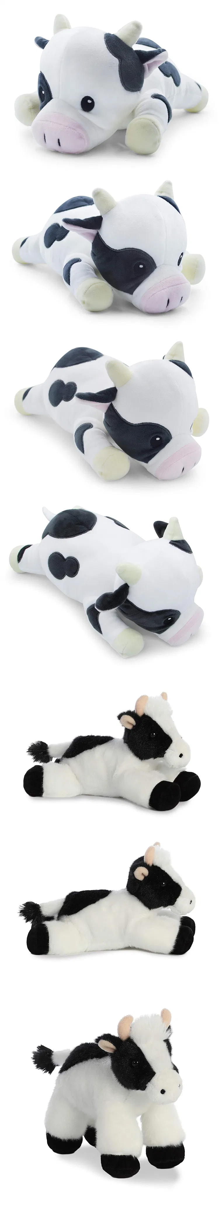 Cartoon Moo Lying Animal Soft Stuffed Cotton Plush Custom Toy