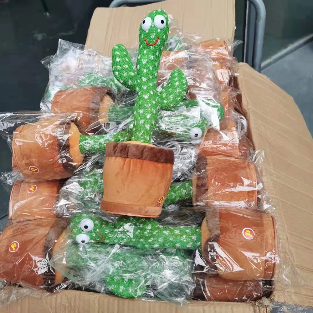 Children Educational Squid Game Talking Dancing Cactus Plush Stuffed Toy for Christmas Promotional Gifts