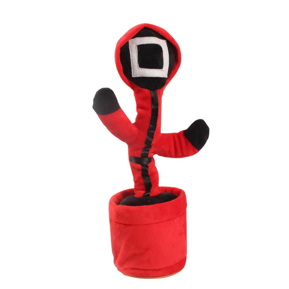 Children Educational Squid Game Talking Dancing Cactus Plush Stuffed Toy for Christmas Promotional Gifts