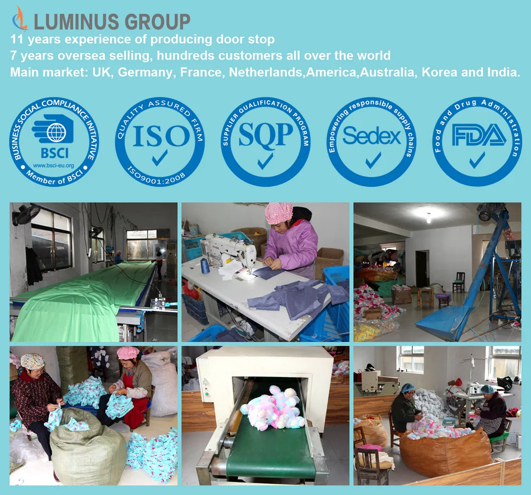 Children′s Like Toy Textile Animal Standing Doorstop