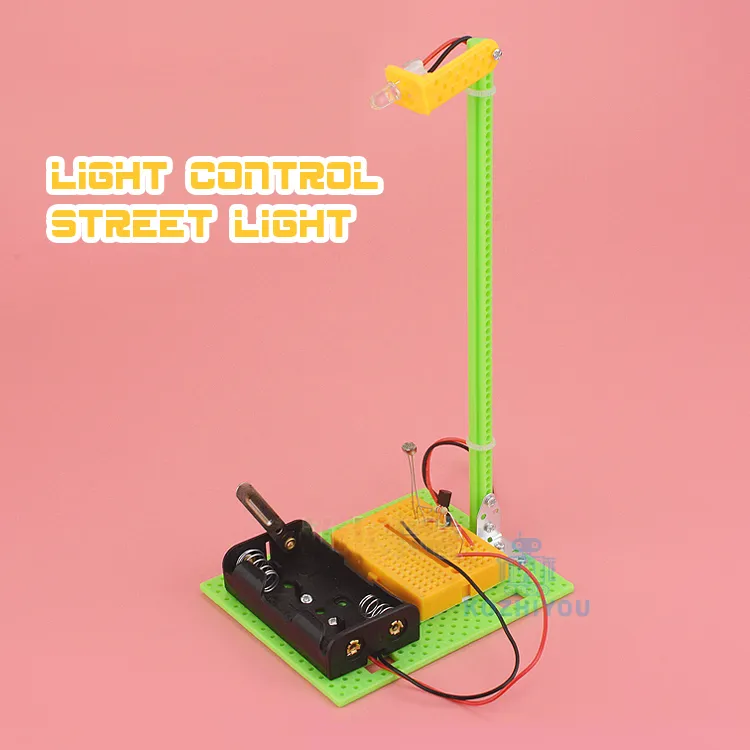 Children Stem Science Toy Steam DIY Light Control Street Light Educational Science Toy Gift for Children