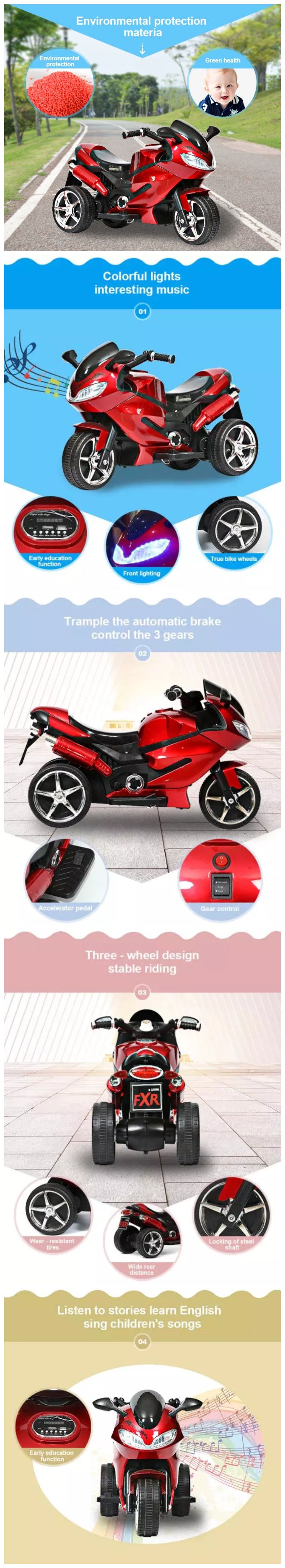 Chinese Ride on Electric Power Kids Mini Motorcycle Bike