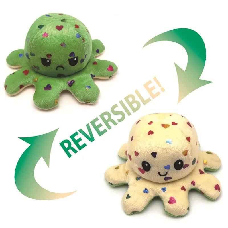 Christmas Gift Cartoon Finger Flip Octopus Plush Toy