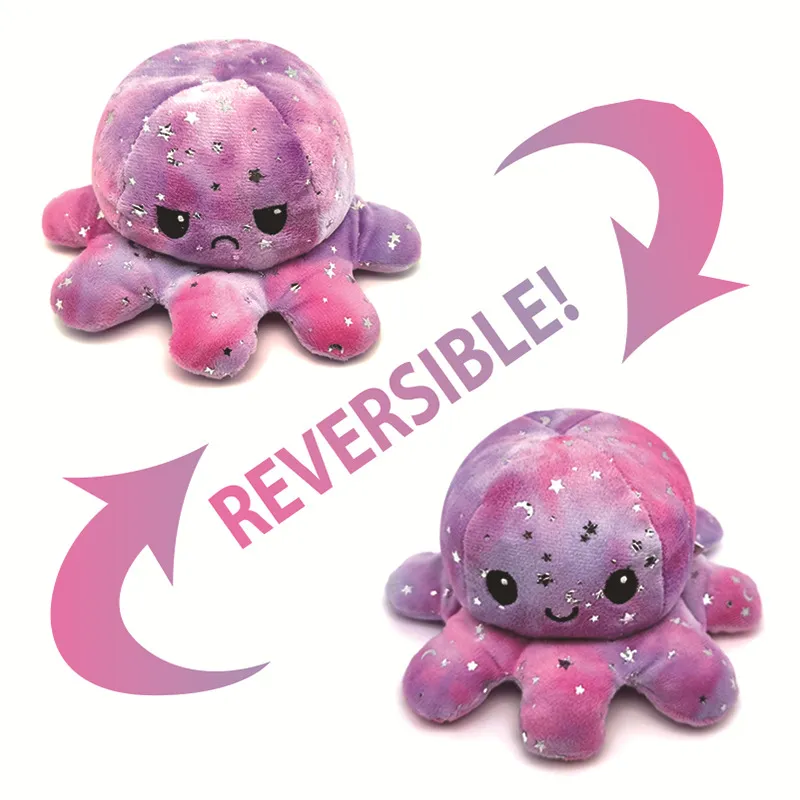 Christmas Gift Cartoon Finger Flip Octopus Plush Toy