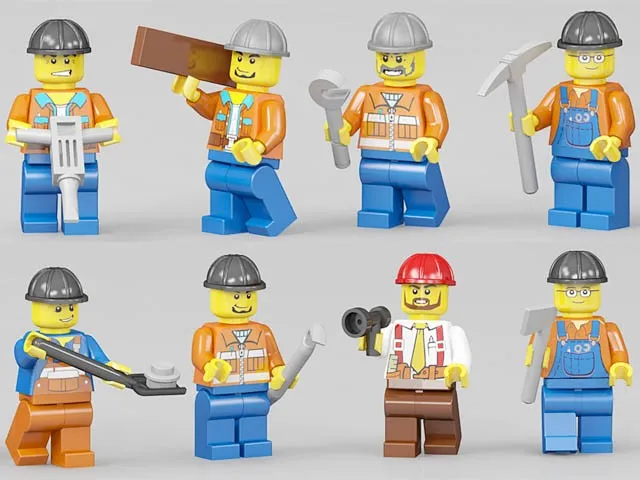 City Series Building Blocks Toys Plastic Fire Fighter Mini Figure