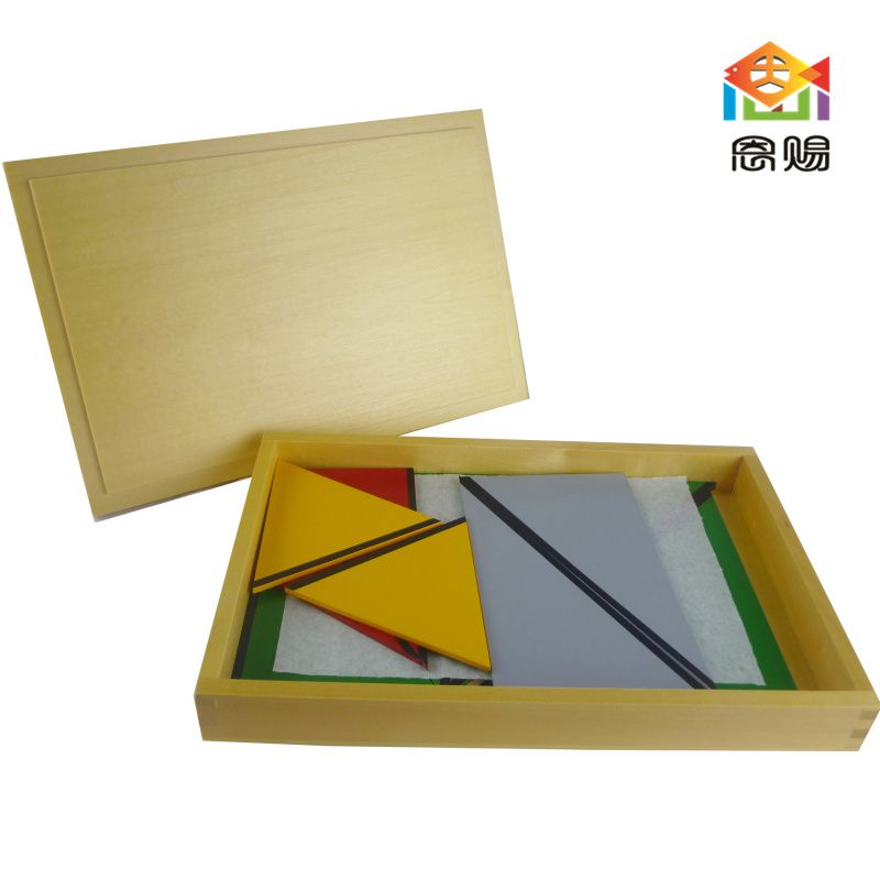 Composing Triangle Creative Montessori Sensorial Material Learning Wooden Color Tablet Box Wood 3-6 Years Casa Boys Girls