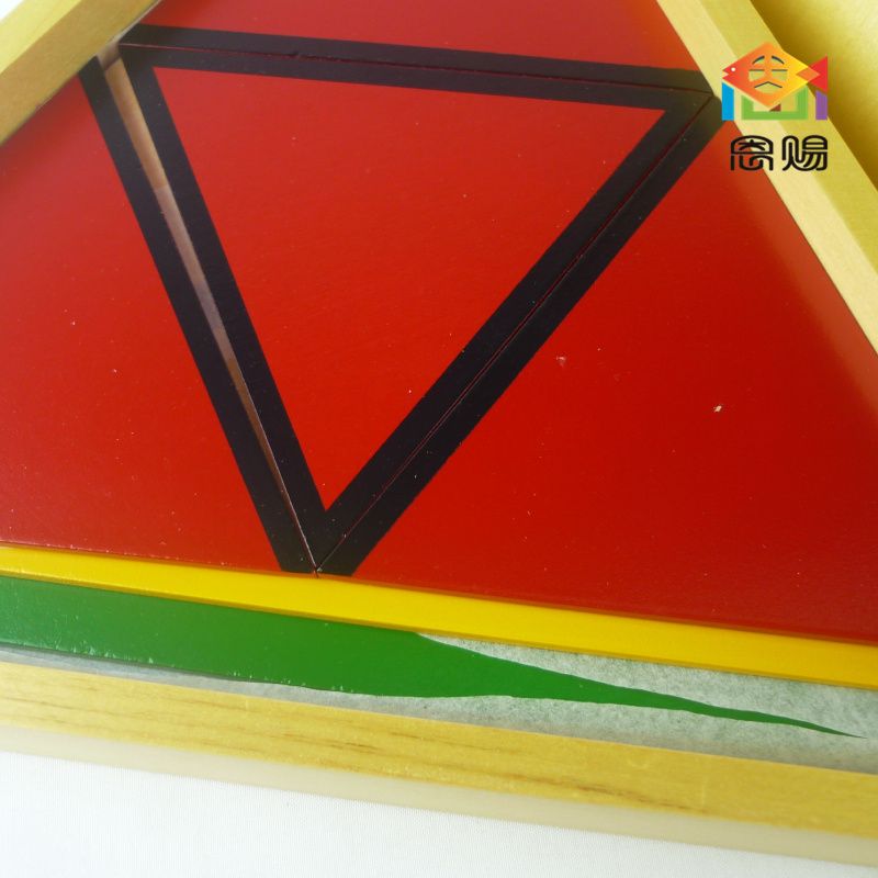 Composing Triangle Creative Montessori Sensorial Material Learning Wooden Color Tablet Box Wood 3-6 Years Casa Boys Girls
