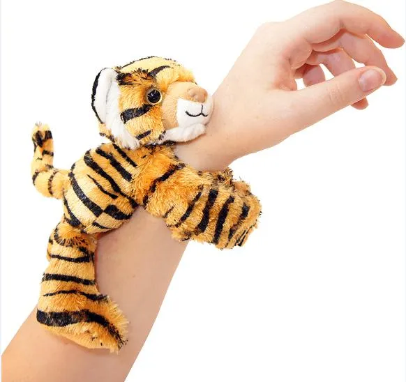 Creative Slap Bracelet Plush Toy Promotional Sloth Huggers Stuffed Animal Tiger Plush Toy