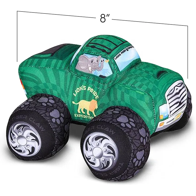 Custom Creativity Soft and Cuddly Plush Monster Truck Big Stuffed Cool Animal Themed Design Children Birthday Gift Plush Toys