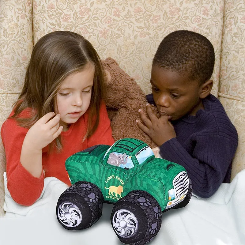 Custom Creativity Soft and Cuddly Plush Monster Truck Big Stuffed Cool Animal Themed Design Children Birthday Gift Plush Toys