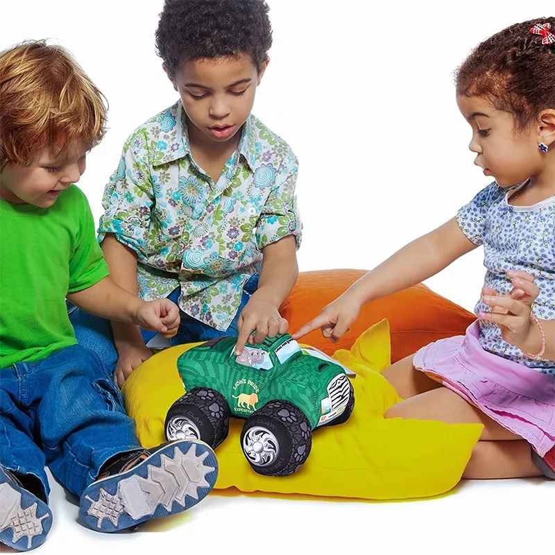Custom Creativity Soft and Cuddly Plush Monster Truck Big Stuffed Cool Animal Themed Design Children Birthday Gift Plush Toys