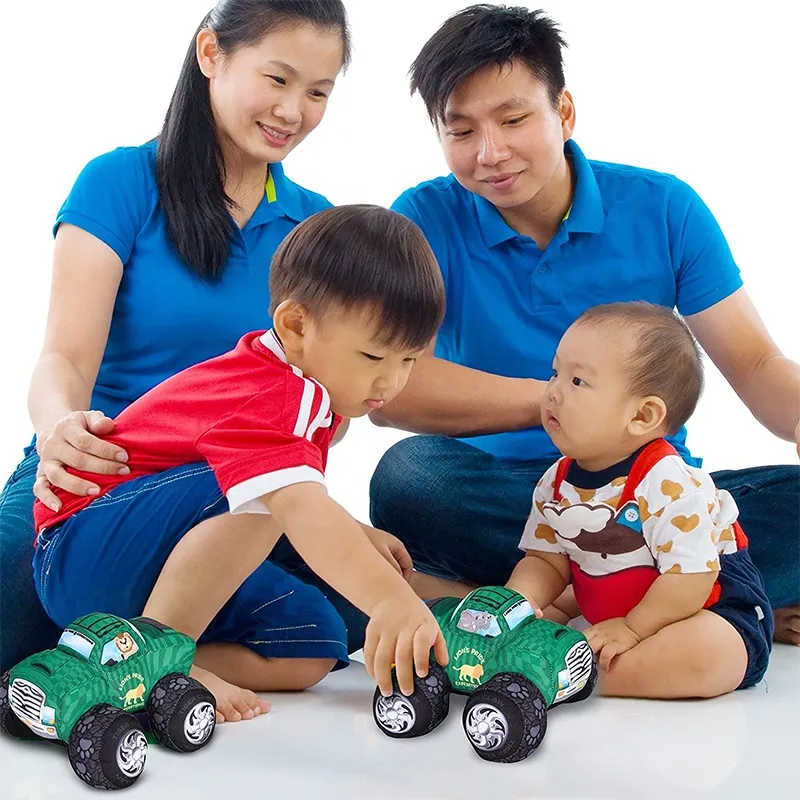 Custom Creativity Soft and Cuddly Plush Monster Truck Big Stuffed Cool Animal Themed Design Children Birthday Gift Plush Toys