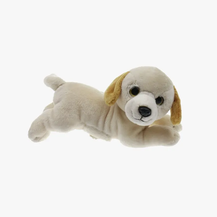 Custom Cute Plush Lying Dog Baby Soft Plush Dog Sleeping Stuffed Animals Toys Stuffed Plush Dog Brown