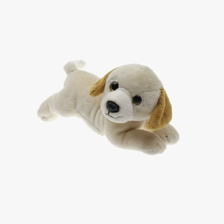 Custom Cute Plush Lying Dog Baby Soft Plush Dog Sleeping Stuffed Animals Toys Stuffed Plush Dog Brown