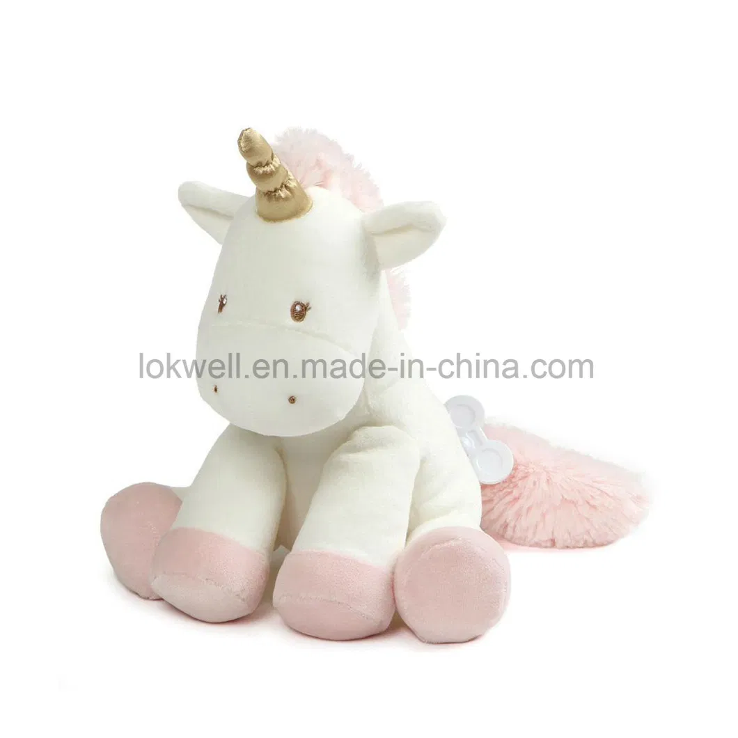 Custom Super Soft Plush Blue Pony Animal Toy