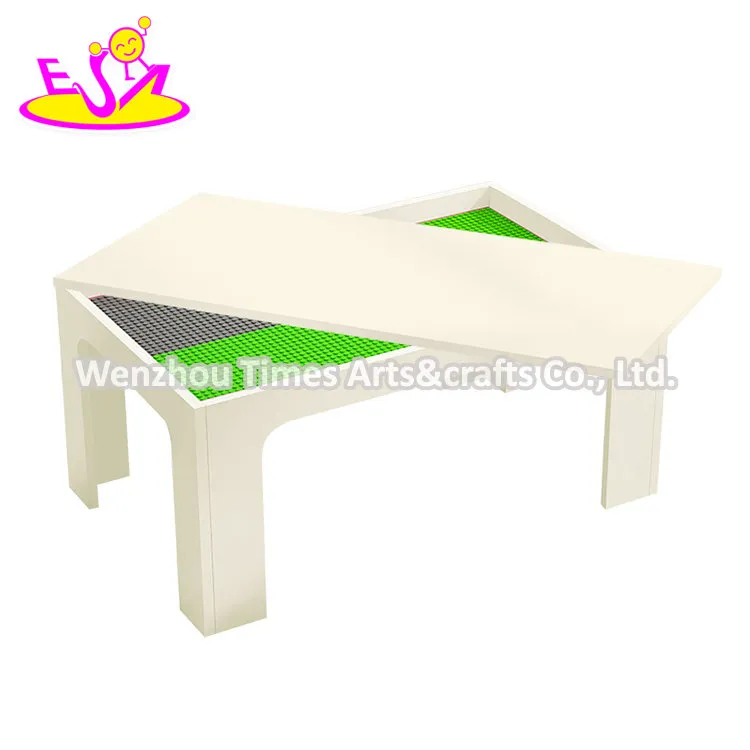 Customize Kids Wooden Building Block Learning Table with Storage W08g293