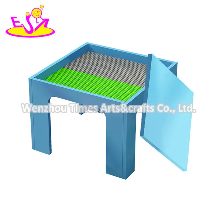 Customize Kids Wooden Building Block Learning Table with Storage W08g293