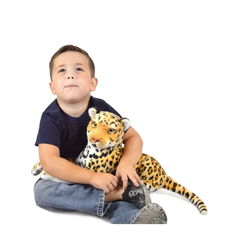 Customized Soft and Cuddly Simulation Wildlife Stuffed Animals Super Soft Baby Stuff Leopard Plush Toys