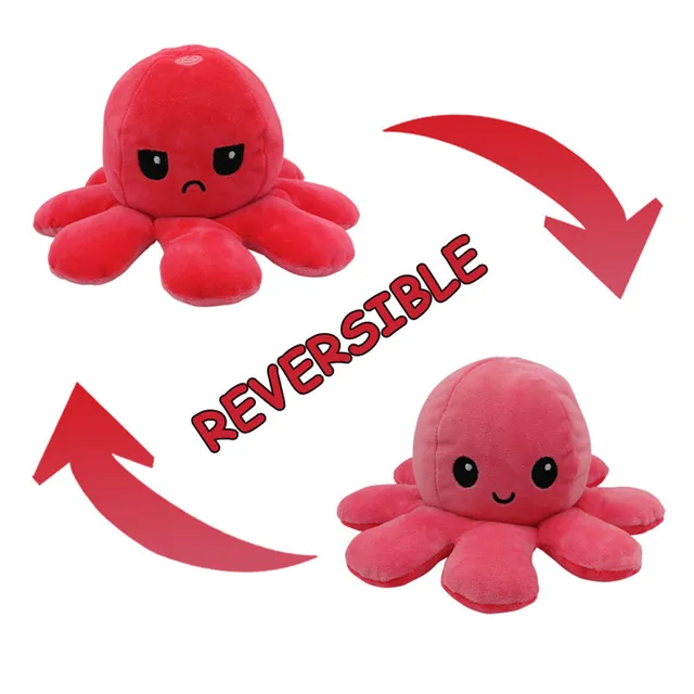 Cute Reversible Cat Kids Plushie Octopus Plush Animals Unicorn Double-Sided Flip Doll Cute Toys