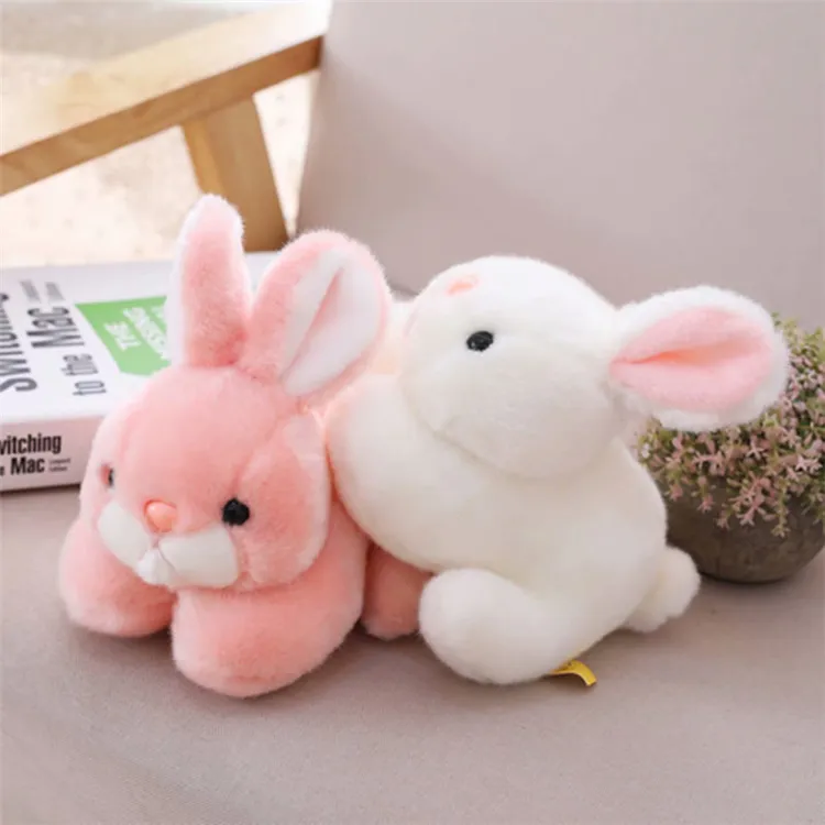 Cute Simulation Lying Rabbit Little White Rabbit Doll Plush Toy