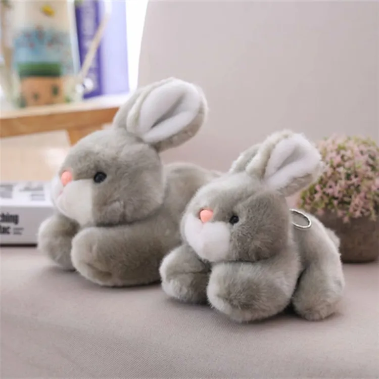 Cute Simulation Lying Rabbit Little White Rabbit Doll Plush Toy