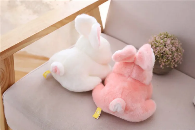 Cute Simulation Lying Rabbit Little White Rabbit Doll Plush Toy