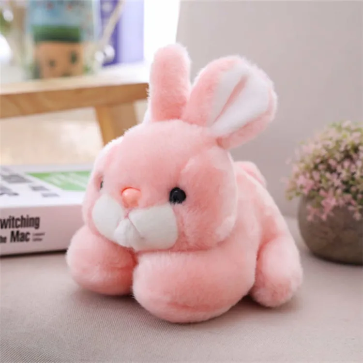 Cute Simulation Lying Rabbit Little White Rabbit Doll Plush Toy