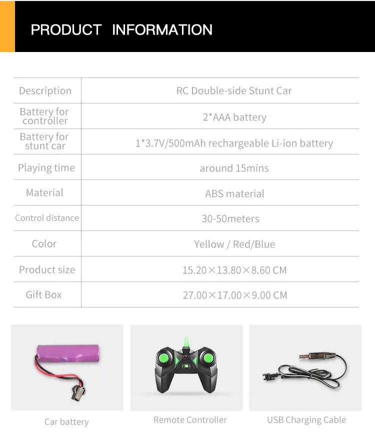 Deformed Remote Control Toy Car with Double-Sided Driving Children′ S Toy RC Car