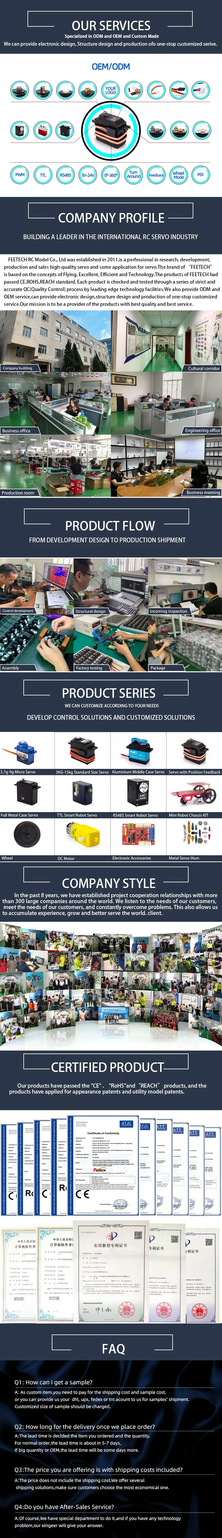 Digital Servo Feetech FT835bl 30kg RC Brushless Digital Hv Standard Servo