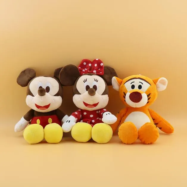 Disney Plush Animal Plush Toy Mickey Mouse Minnie Winnie The Pooh Doll Lilo and Piglet Pendant Toy Boy Girl Birthday Gift