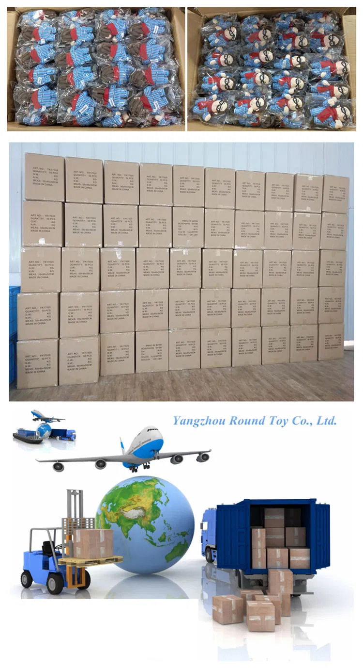 Dog Chew Soft Plush Donut Shaped Squeaking Sound Pet Toy