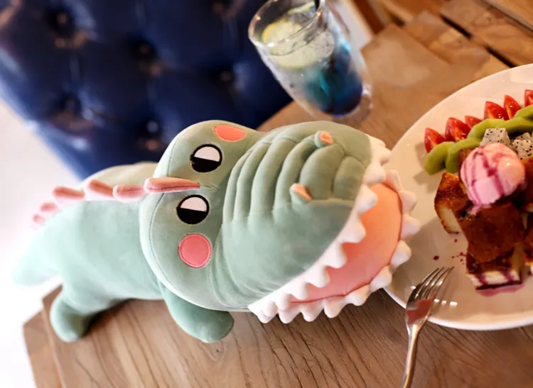 Down Cotton Crocodile Big Pillow Lying Down Alligator Plush Toy Doll