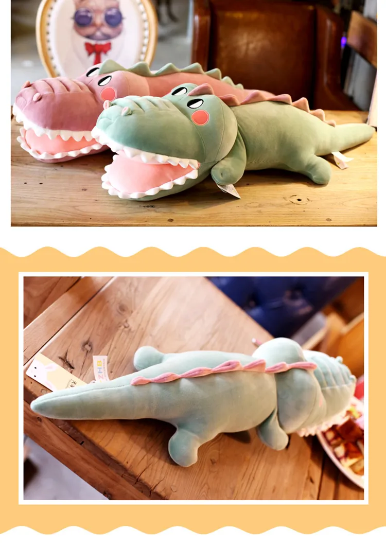 Down Cotton Crocodile Big Pillow Lying Down Alligator Plush Toy Doll