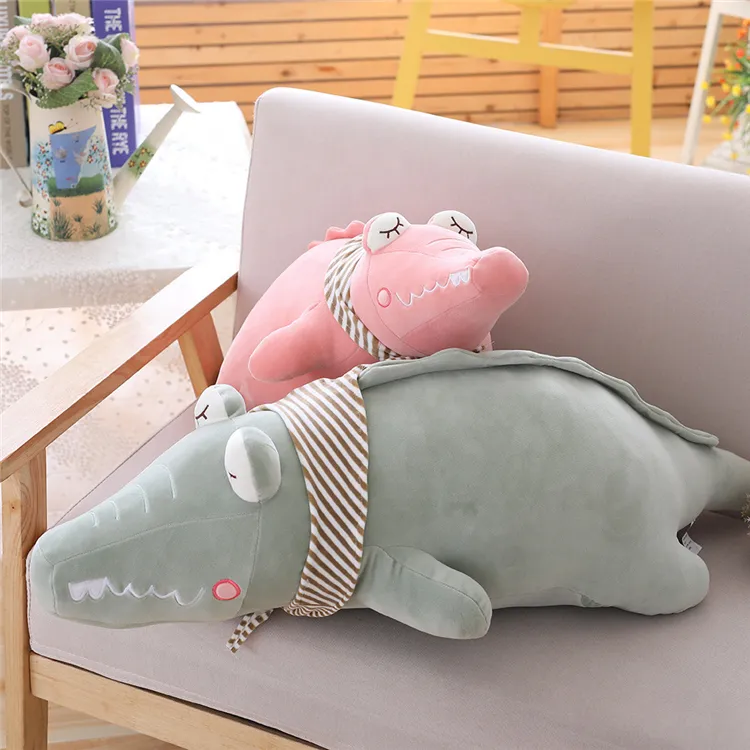 Down Cotton Scarf Crocodile Doll Sleeping Pillow Plush Toy Crocodile